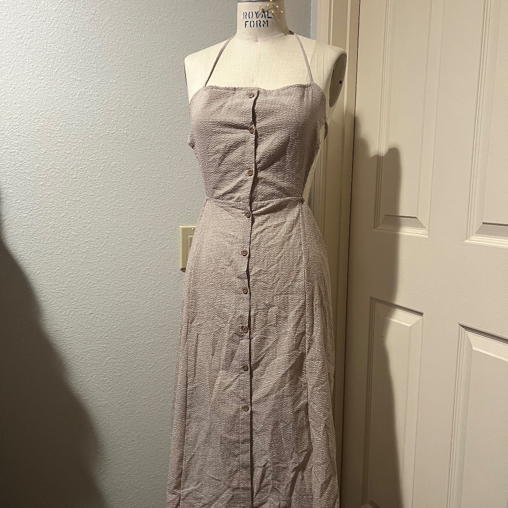 Light Brown Backless Dress